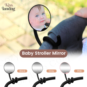 360° Rotatable Baby Stroller Mirror | Shatterproof Rear View Mirror for Strollers Safe for Bumpy Rides
