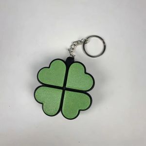 행운 네잎클로버 팝잇 키링 Keychain Mechanical Keyboard Lucky Four Clover Button Keyring Fingertip Keycap Pendant Fidegets Relief Toy 행운 키링