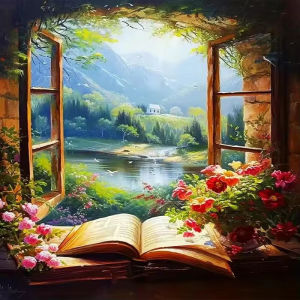 Kayou | Oil Painting By Numbers Kits Nature Scenery Number Drawing Canvas DIY Pictures By Numbers Home Decor