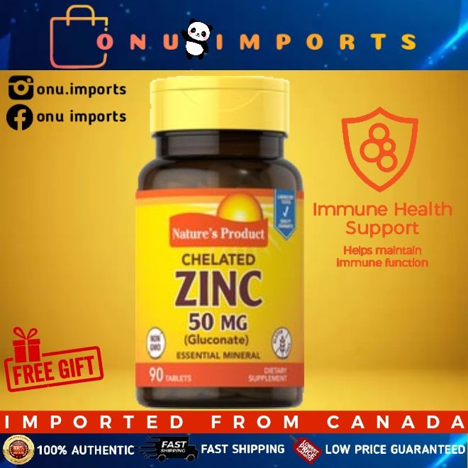 Sundance Chelated Zinc (Gluconate), 50 mg, 90 Tablets Lazada PH