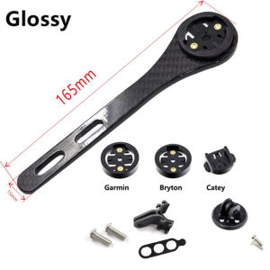 NEW Carbon Fiber Bicycle Road Bike Cycling MTB Computer Stopwatch Speedometer Mount Holder For Garmin Cateye Bryton Gopro