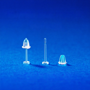 Lnieer | Transparent Invisible Ear Studs with Silicone Ear Plugs