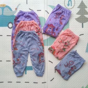 Promo Lusinan Celana Panjang Bayi Motif Warna- 0-6 bulan