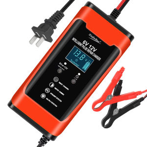 รถแบตเตอรี่เครื่องชาร์จ 6V 12V 6A Universal Smart Fast Charge CYCLE GEL Lead-Acid Charger Auto รถจักรยานยนต์ PULSE Repair จอแสดงผล LCD