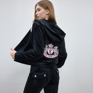 Juicy Couture | Zero Pressure Stretch Velvet Womens Hooded Jacket