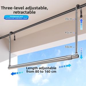 ZHIZHOU | Stainless Steel Telescopic Clothes Drying Pole