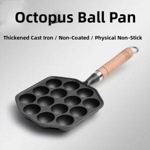 Cast Iron No Coating Octopus Balls Maker 14 Holes