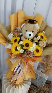 Soap Flower Roses and Sunflower Bouquet for Graduation Convocation Farewell Gift | TTEEN GIFT