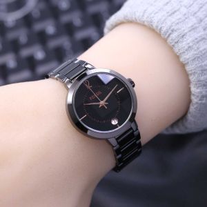 JAM TANGAN WANITA FOSSIL FASHION KACA BELIMBING TANGGAL AKTIF FREE BOX DAN BATERAI CADANGAN