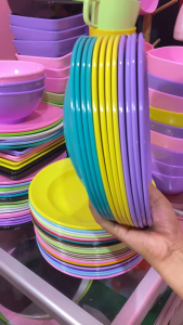 12 PCS PIRING MAKAN TEBAL SEMI MELAMIN VIRAL CEKUNG