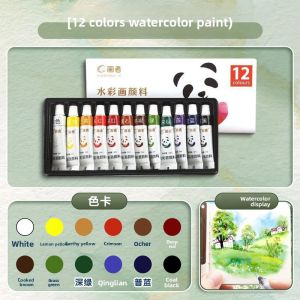 MINGZHUO | Portable Art Set Watercolor Paints and Sketchbook 24 Paints