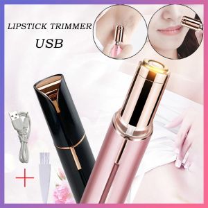 Pencukur Alis Bulu Halus Alat Desain Lady Pencukur Lipstik Shaver Alis Bulu Halus Elektrik Mini Portable