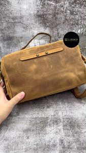 Premium Full Cow Leather Long Sling Bag Men Shoulder Man Cross Body Messenger Bag Beg Silang Sandang Lelaki Kulit Asli