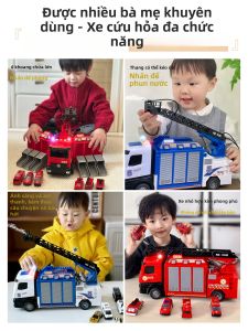 Yimi | Đồ Chơi Xe Cứu Hỏa Đa Năng Kích Thước Lớn Có Tính Năng Phun Nước và Biến Hình
