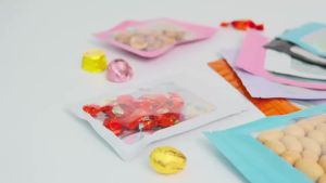 50-500Pcs Holographic Ziplock Bags Plastic Laser Iridescent Zip Bags for Manicure Eyelash Display Earrings Ring Storage Bag