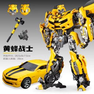 Takara Tomy | 31CM Transformation Optimus Prime Robot Car Toys Truck Head Metal Weapons Suit Gold Black Autobots Action Figure Model Toys Gift