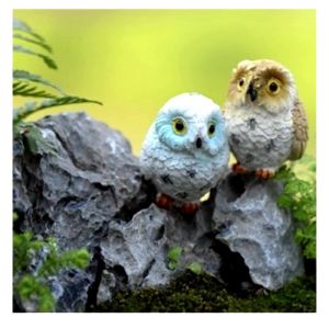 1 Pc Mini Gnome Owl Fairy Garden Bonsai Decoration