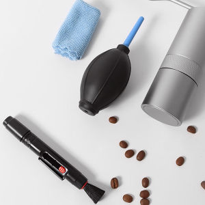 FISHIN COFFEE Grinder Cleaning Tool Set Coffee Powder Cleaning Air Blow Cleaning Brush P103