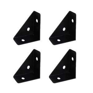 Giá Đỡ Góc Hình Chữ L Bằng Thép Chịu Lực 90 Độ ° Khớp Nối Góc Vuông Chắc Chắn Gia Cố Đồ Gỗ Màu Trắng/đen