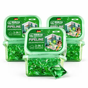 YOUYUEPIN 100pcs Pipeline Deodorizer Gel Beads Drain Cleaner 3 in 1 Odor Control Insect Repellent Dissolvable Capsules For Home Sewer System Sink Floor Drain Freshener
