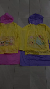 Raincoat For Kids Aged 4-7 Color Blocked Childrens Raincoat Waterproof Student Raincoat