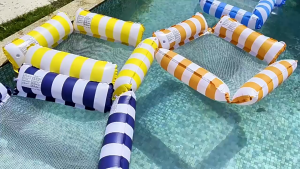 แพตาข่ายเป่าลม ผู้ใหญ่ แพนอนลอยน้ำ เตียงลมลอยน้ำ อุปกรณ์ว่ายน้ำ น้ำหนักเบาแบบพับได้ มี2รุ่น