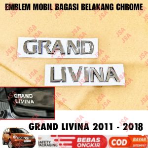 Emblem Bagasi Mobil Grand Livina Chrome Emboss .