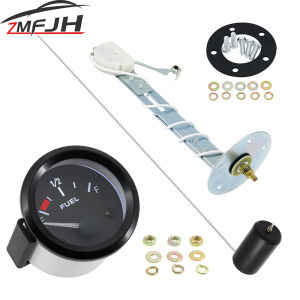 2" 52mm Fuel Level Gauge White LED Light Fuel Float Sensor 240-33 ohm Fuel Level Meter Indicator For 12V Gasoline Car Gauge