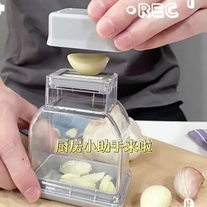Dụng Cụ Cắt Tỏi Bằng Thép Không Gỉ Có Thể Tháo Rời Sử Dụng Tay Thân Thiện Với Môi Trường Tiện Dụng Để Cắt Tép Tỏi Đồ Dùng Nhà Bếp Nhỏ Gọn