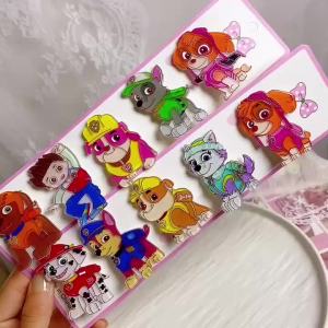Paw Patrol | Stylish Cute Cartoon Paw Patrol Acrylic Duckbill Hair Clips for Kids Girls Teenagers Side Clips Children Toys Party Gifts