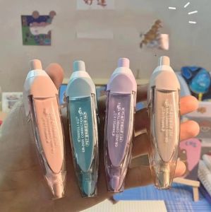 Tape Stationery Refillable Portable Push Correction Tape Push Type Correction (Blue/Grey/Pink/Purple) Stationery