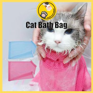 Cat Bath Bag Pet Cleaning Products Anti-scratch Multi-purpose Bag Cat Wash Bag Mesh Wash Bag