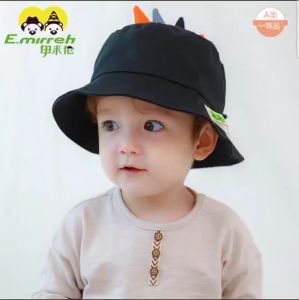 Topi bucket anak Imiron topi bayi musim semi dan musim gugur bayi topi nelayan kartun topi anak laki-laki topi matahari topi dinosaurus trendi