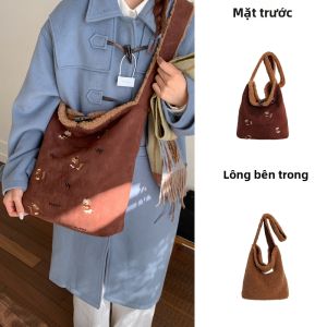 TANGKOU | Túi Xách Đa Năng Bằng Lông Mềm