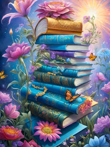 Huacan Full Square Round Diamond Painting Daisy Books Diamond Embroidery Flower New 2026 Decorative Paintings