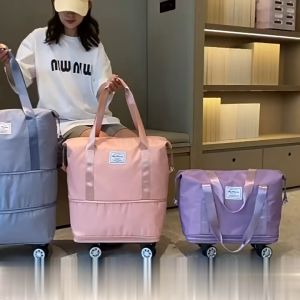 Youfeel tas travelling 3tingkat dengan roda tas travel trolly tas bagasi double zipper travel bag TXL1014