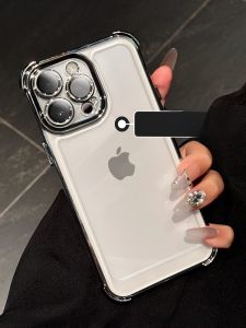 DAIMANG | Daimang New Upgrade AIR Airbag Anti-fall Phone Case Suitable For Apple 15Promax 16Pro With Built-in Lens Film 14Pm Bestseller 13 Not Collision Shell iPhone11 Transparent Not Yellowing 12 Male