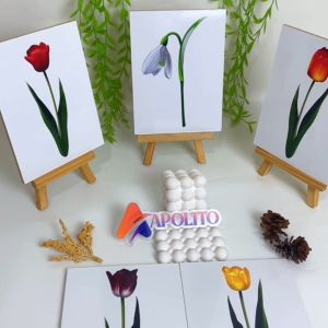 Hiasan Dinding Bunga Tulip Wall Decor Pajangan Poster Dinding Kayu Bunga Tulip Dekorasi Bunga Tulip