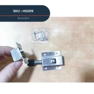 Stainless Spring Push Button Barrel Bolt Sliding Lock