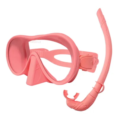 Diving facial mirror anti -fog 180 ° snorkeling facial mirror deep water diving mask diving goggles with respiratory tube