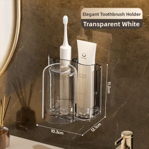 SHANGPINSHANGGE | Wall-mounted Toothbrush Holder with Mouthwash Cup and Toothbrush Cup