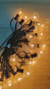 String Lights G40 Bulb Patio Outdoor Waterproof Fairy String Lights Party Holiday Wedding Decoration Backyard Garland Lights