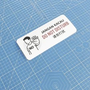 Do Not Disturb. Jangan Kacau. 请勿打扰. Sticker Sign Signage Notice Label. DND No Disturbing. Dilarang Ganggu Menggangu.