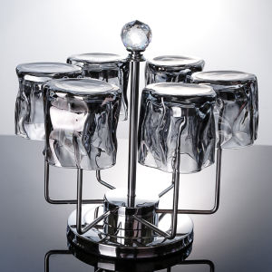 Nordic Style Glass Beer Cup Set Creative Whiskey Glasses for Guests High Aesthetic Value European Style Beverage Accessories