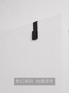 ตะขอเกี่ยวหมวกเหล็กอเนกประสงค์ 5 ชุด ไม่มีร่องรอย ราวแขวนเสื้อผ้าแบบไม่มีกระเป๋า ราวแขวนเสื้อแบบหลายชั้นและชั้นวางหมวก S500