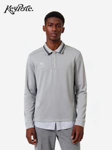 keypotegolf | Golf Elastic Long Sleeve Polo Shirt