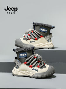 Jeep Childrens Snow Boots Winter Waterproof Fleece Lined Ski Boots Low Cut Synthetic Leather Booties for Boys And Girls