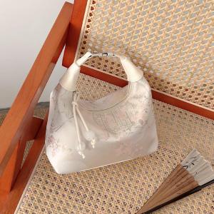 New Chinese Style Embroidered Qipao Crossbody Bag Womens Summer Handbag Soft Polyester Lining Single Shoulder Bag Leisure