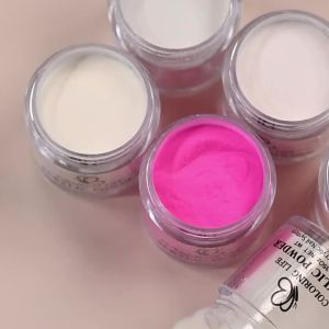 6/8Jars Nude Pink Rose Red Acylic Nail Art Powder 3IN1 Extension/Carving/Dipping Pigment Dust Professional Nails Crystal Powders