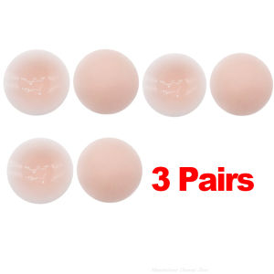 3Pairs Silicone Nipple Cover Seamless Adhesive Breast Boob Tape Invisible Pasties Stickers For Women Sticky Bra Pads Sticky